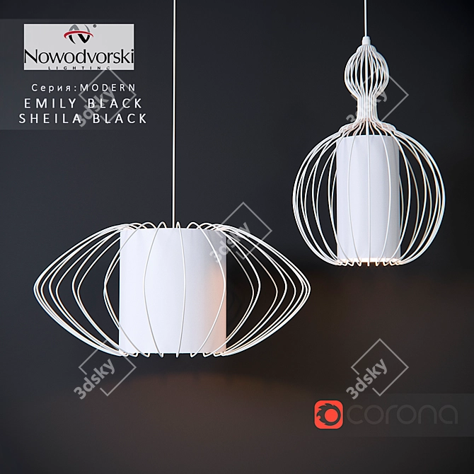 Nowodvorski ALICE ECRU Pendant Light 3D model image 3