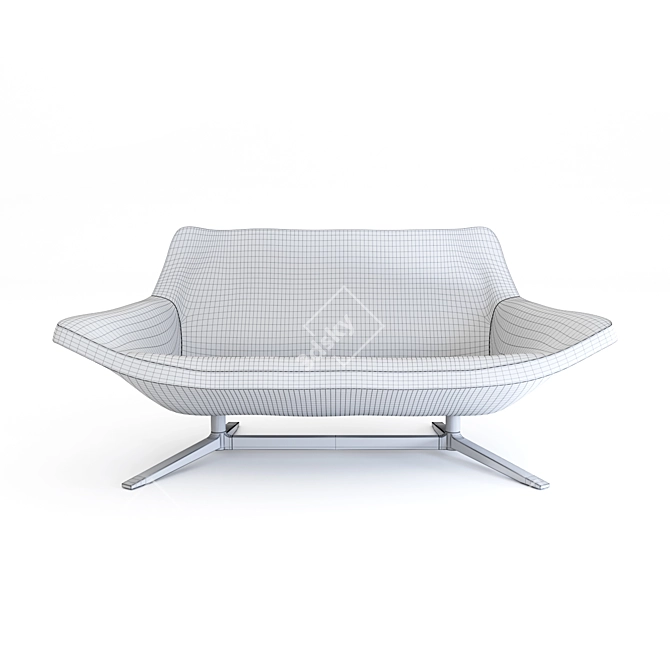 Title: Metropolitan Aluminum Leg Sofa 3D model image 2
