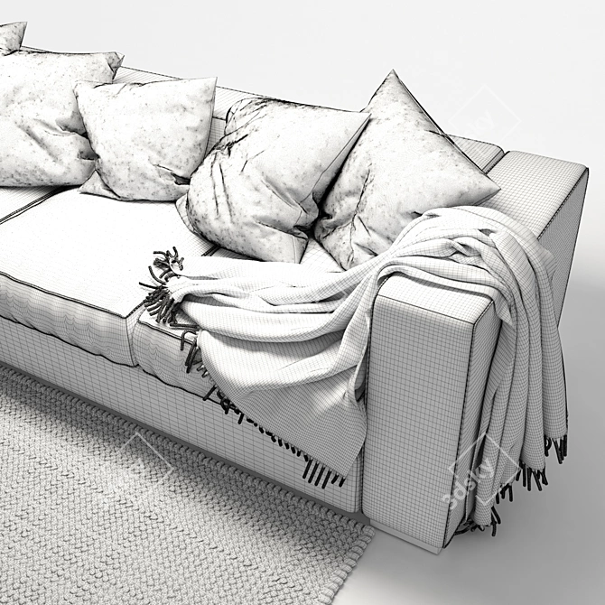 Elegant Sofa BoConcept Cenova 3D model image 3