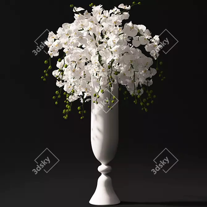 Exquisite Orchid Centerpiece 3D model image 1