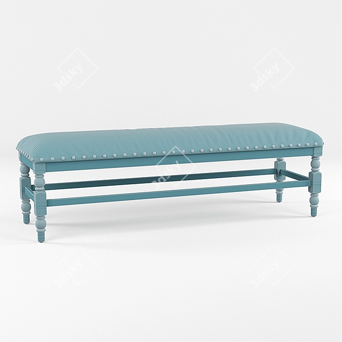 Customizable Fabric Bench: 1380.55 x 415.83 x 433.12 3D model image 2