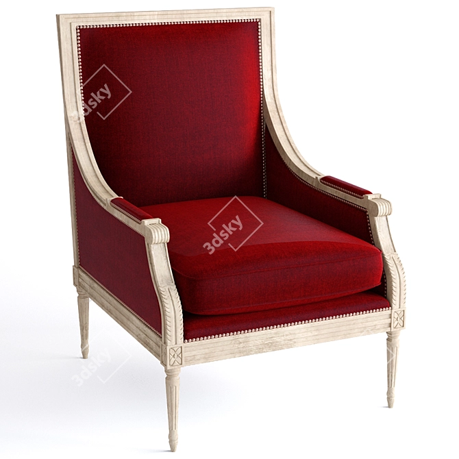 Canyon Red Chair: Luxurious and Comfortable 3D model image 1