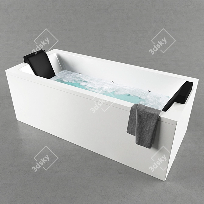 Quadra: Spacious and Stylish Bathroom Design 3D model image 1