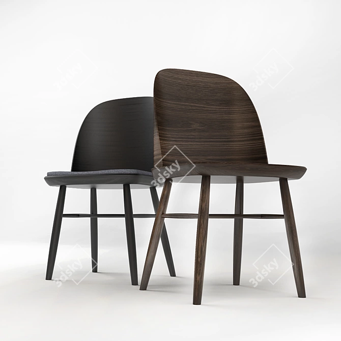 Sleek Synnes Dining Chair: Elegant Basel Design 3D model image 3