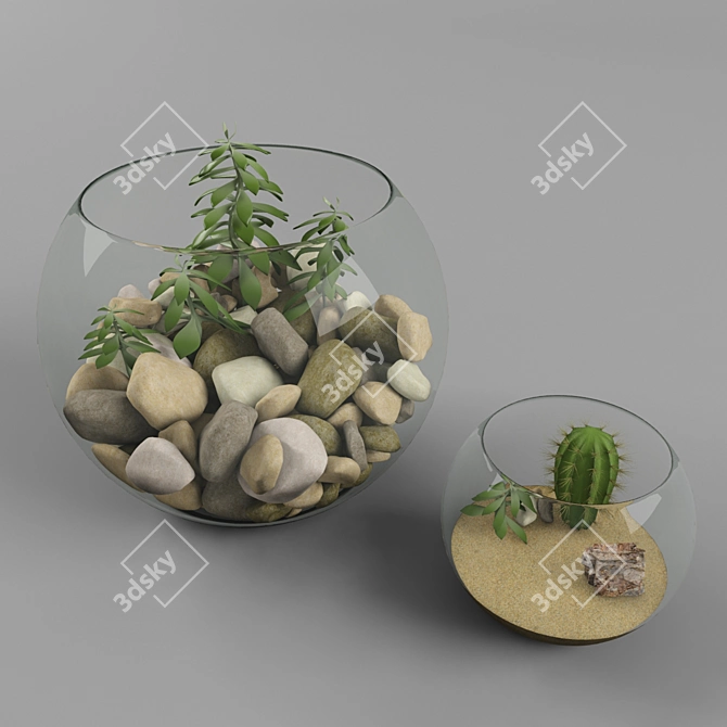 EcoSphere Glass Terrarium 3D model image 1