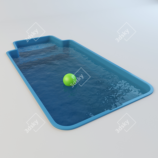 6000mm x 3000mm x 1700mm Composite Pool 3D model image 1