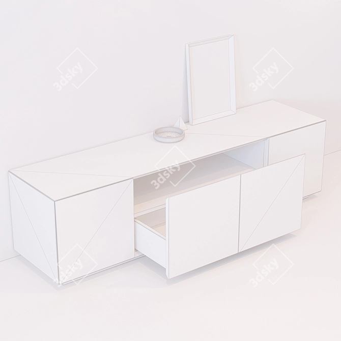 Modern Chest of Drawers in Various Sizes and Veneer Options 3D model image 3