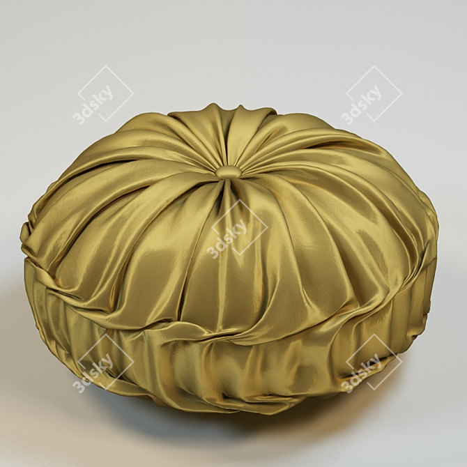 Luxury Metallic Decorative Pillow 3D model image 2