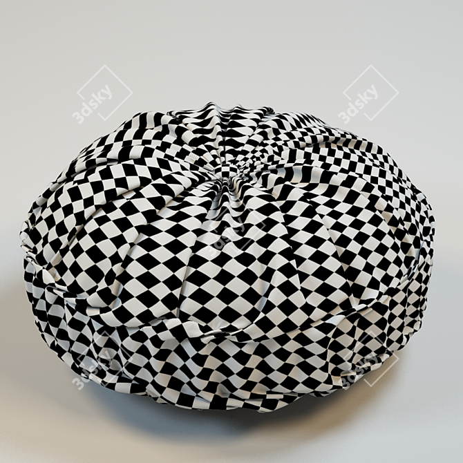 Luxury Metallic Decorative Pillow 3D model image 3