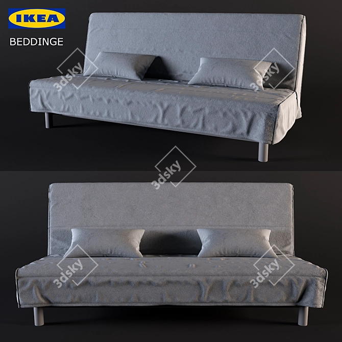 Convertible Sofa Bed - BEDDINGE 3D model image 1