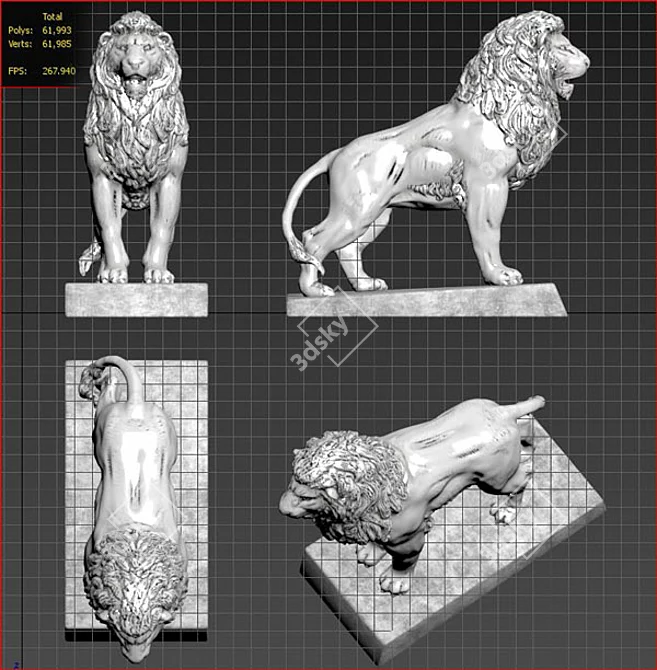 Regal King of Beasts 3D model image 2