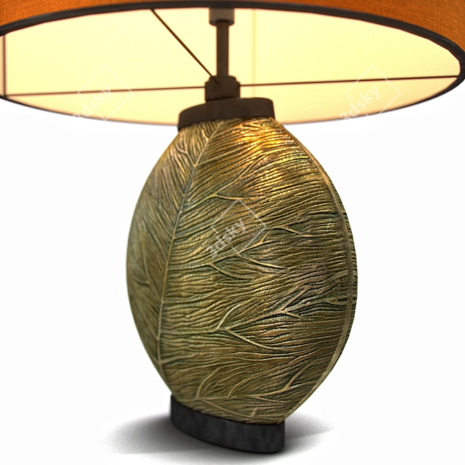 Feuille Metal One Ce: Lamp with Metal Leaf Design 3D model image 2