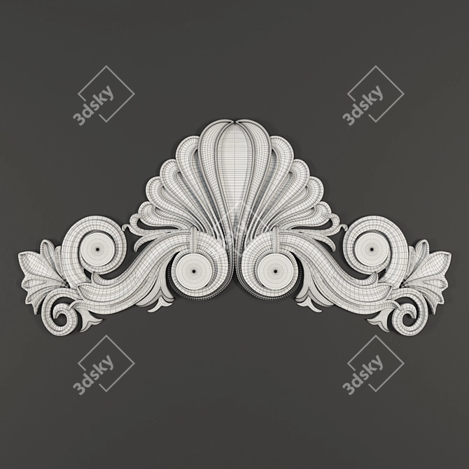 Elegant Lepnina Molding 3D model image 2