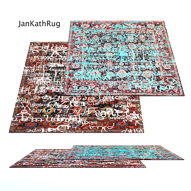 Classic Bidjar Waterloo Peace Rug 3D model image 1