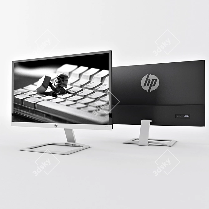 HP 22es: 21.5" Sleek Monitor 3D model image 1