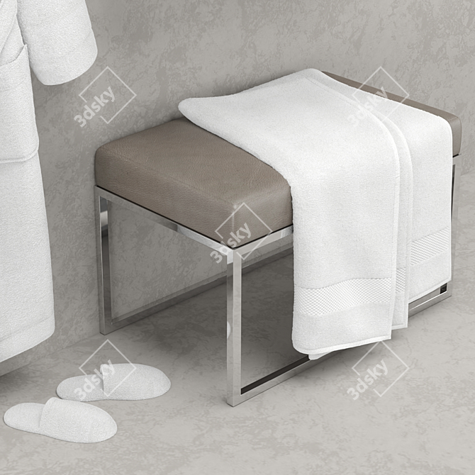 Luxury Bathroom Accessories Set 3D model image 3