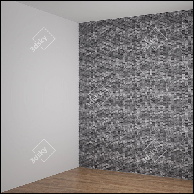  Mosaic Stone Grey: High-Res Texture, UV-Mapped, V-Ray Render 3D model image 5