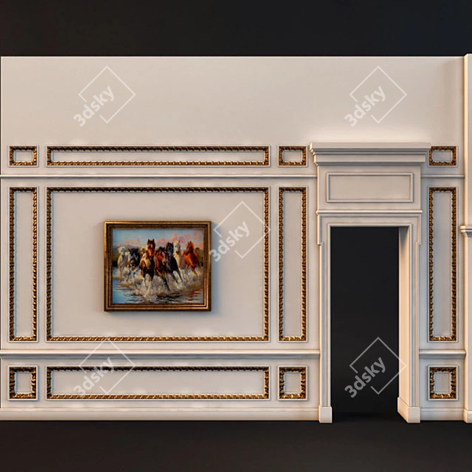  Vintage Wall Molds 2: Timeless Elegance 3D model image 3