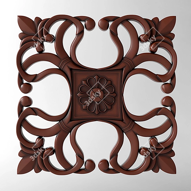 Elegant Decorative Socket 3D model image 1