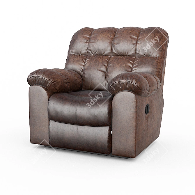 Chamois Recliner: Luxurious Comfort 3D model image 1