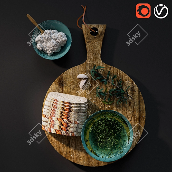 Delicious Lunch Options 3D model image 1