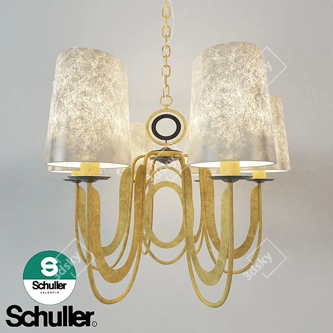 Schuller Eden Chandelier: Elegant Lighting for Your Space 3D model image 1