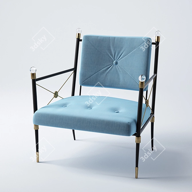 Rider Lounge Chair: Sleek & Stylish 3D model image 1