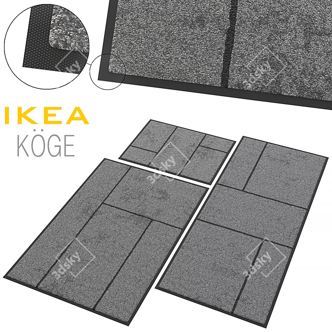 Modern Door Mats | IKEA KÖGE | Multiple Sizes & Styles 3D model image 1