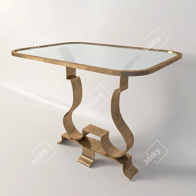 Gossip Girl-inspired Bedside Table: Elegant and Stylish 3D model image 1