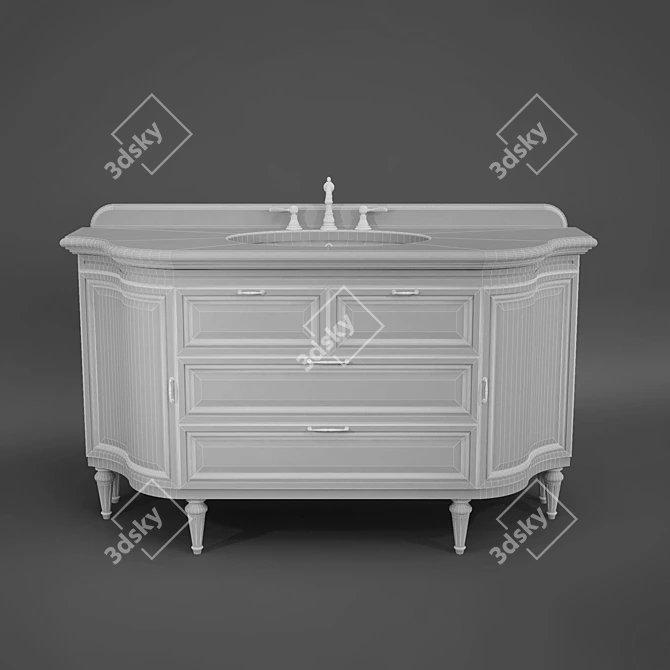 Bathroom Storage Cabinet 3D model image 3