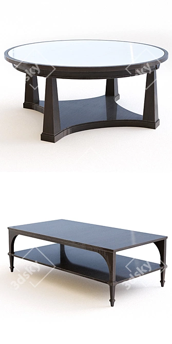 Elegant Sutton House Cocktail Tables 3D model image 2