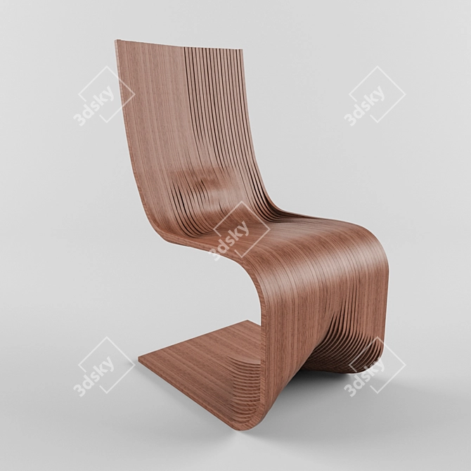 Piegatto Dining s Chair: Stylish Armchair for Modern Living 3D model image 1