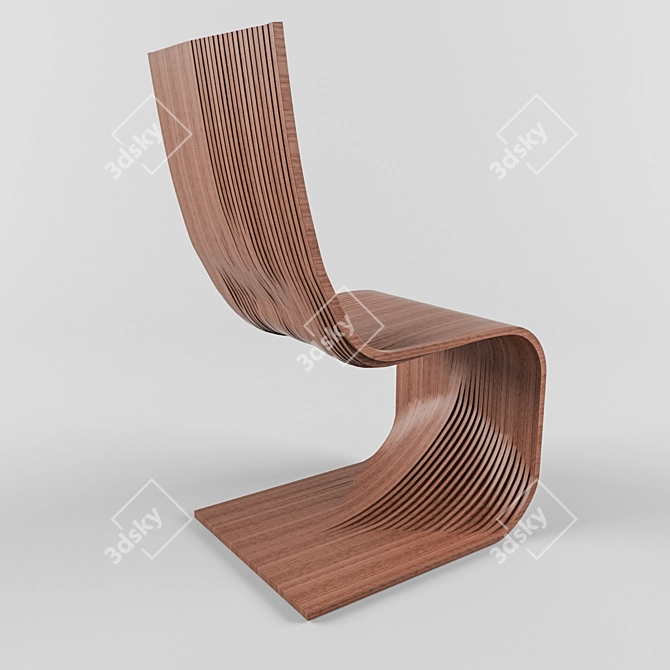 Piegatto Dining s Chair: Stylish Armchair for Modern Living 3D model image 2