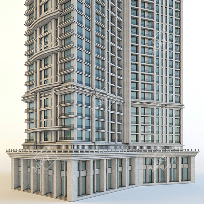 Grandeur Heights: Neoclassical Elegance 3D model image 2