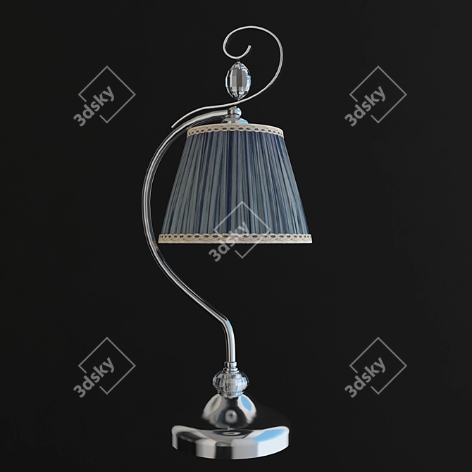 Modern Chrome Table Lamp 3D model image 2