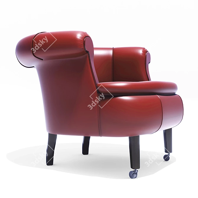 Classic Club Armchair: Timeless Elegance 3D model image 1