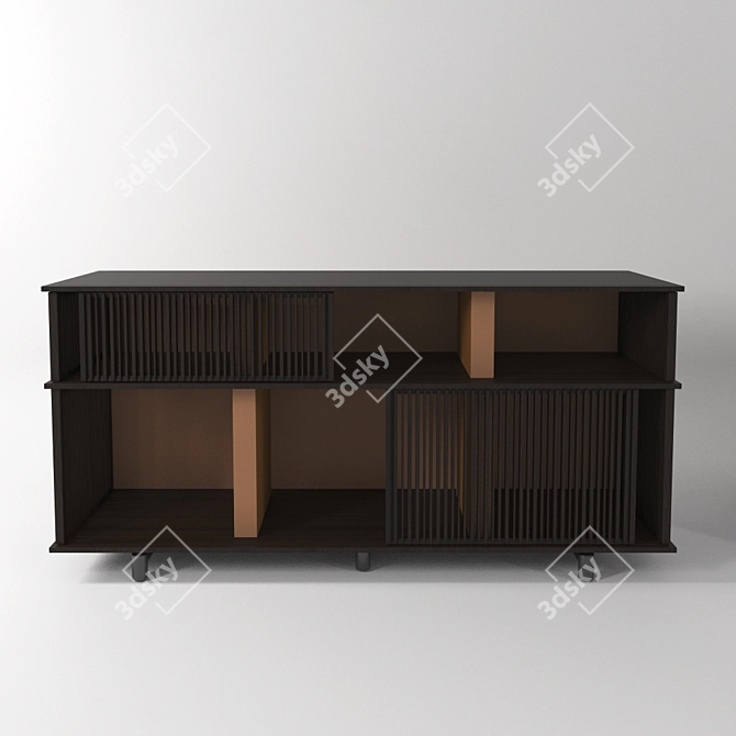 Lloyd Low Wood Cabinet 3D model image 1