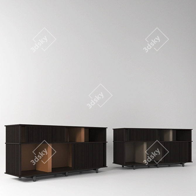 Lloyd Low Wood Cabinet 3D model image 3