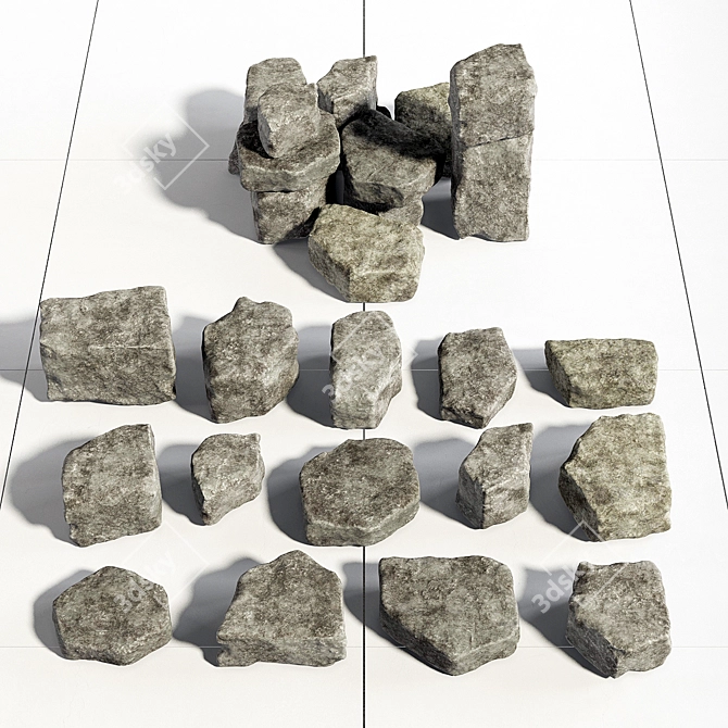 Rockstone Collection: High-Quality 3D Models 3D model image 1