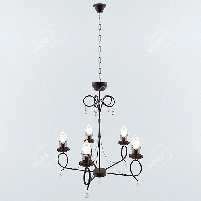 DeMarkt City Chandelier - 54cm Diameter 3D model image 1