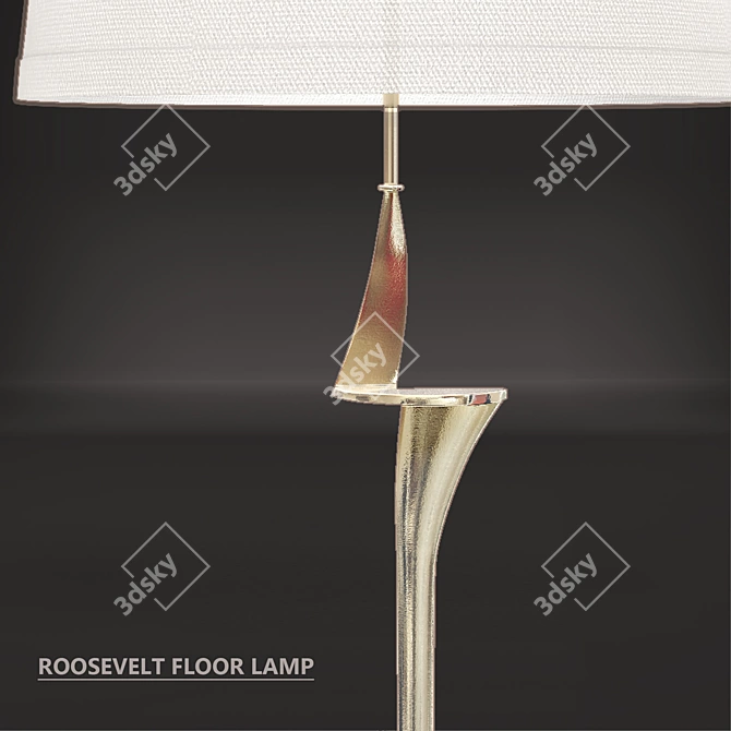 Elegant Roosevelt Floor Lamp 3D model image 3