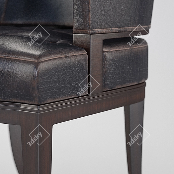 Luxury Leather George Smith Chair 3D model image 3