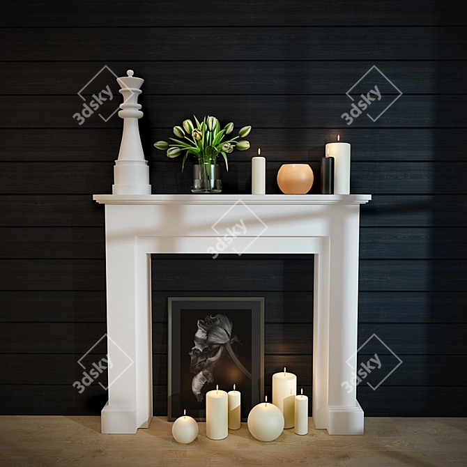 Elegant Fire Feature 3D model image 1