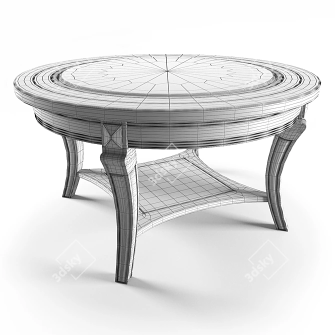 Elegant Puccini PC90 Table & Chair Set 3D model image 2