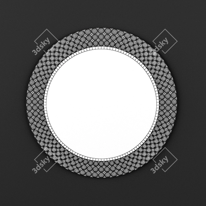 Stunning Circle Mirror Wall 3D model image 2