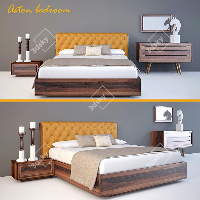 Saloni Aston Air - Bedroom Set 3D model image 1