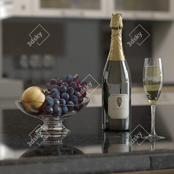 Premium Scavolini Baccarat Kitchen 3D model image 2