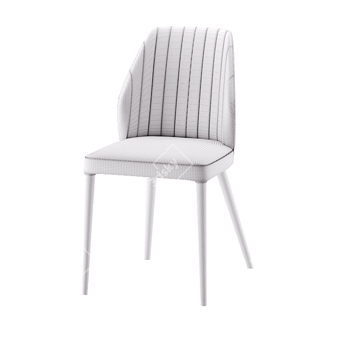 Zamagna Sedia Luxe Leather Chair 3D model image 2