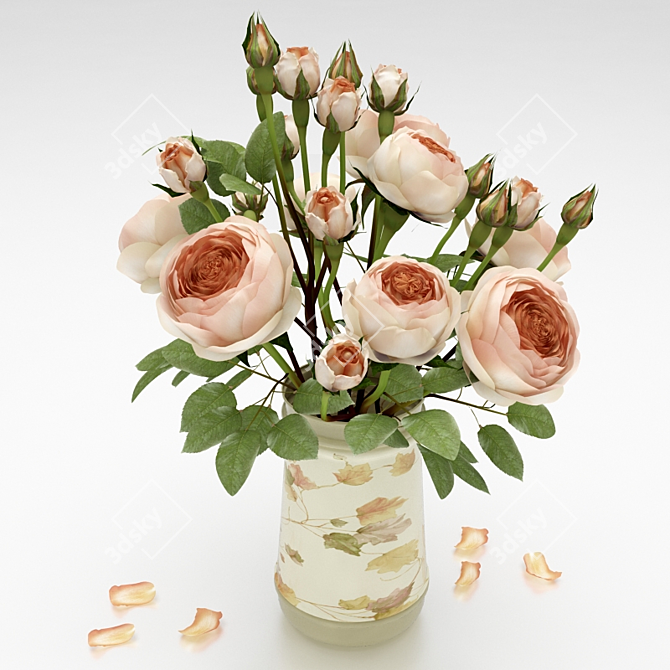 Timeless Beauty: Classic Rose 3D model image 1