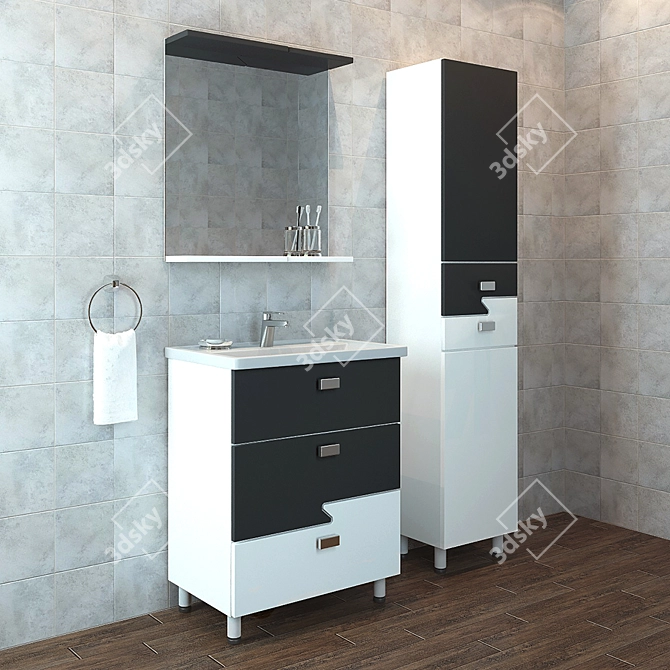 Stella Bathroom Furniture Set 3D model image 2